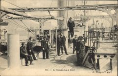 VINTAGE POSTCARD Warship Sunday has Gymnastique edge