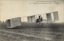 VINTAGE POSTCARD Plane Colhex Aviation on its biplane Close system
