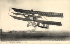 VINTAGE POSTCARD Plane Aviation the Farman airplane
