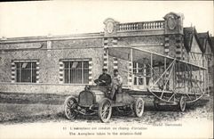 CPA Avion Aviation L'aeroplane est conduit au camp d'aviation Wilbur Wright 