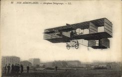 VINTAGE POSTCARD Plane Aviation Delagrange Airplane