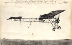 CPA Avion Aviation Monoplan Farman pilote par Henri Farman 