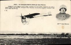 CPA Avion Aviation Monoplan Bleriot pilote par Jane Herveu
