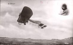 VINTAGE POSTCARD Plane Bleriot Aviation