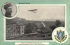 VINTAGE POSTCARD Avion Aviation Monoplane Bleriot Circuit European July 1911 June Arrived of Garros has Liege Utrecht