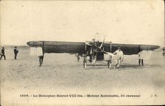 VINTAGE POSTCARD Plane Aviation Monoplane Bleriot VIII (a) Engine Antoinette