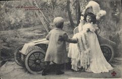 CPA Fantaisie Enfants Automobile 