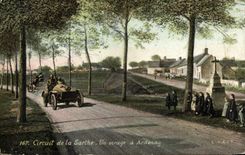 CPA Automobile Circuit de la Sarthe Un virage a Ardenay 