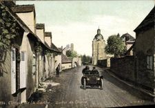 VINTAGE POSTCARD Automobile Circuit of the Sarthe Left Cherre