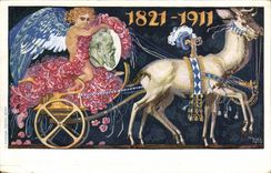 CPA Illustrateur Baviere Bayern 1821 1911 Ange 
