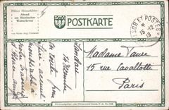 VINTAGE POSTCARD Illustrator Abend amndt Hambacher Wetterkreuz