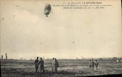 CPA Avion Aviation Zeppelin Dirigeable La Republique au cours des essais definitifs de recette sans a coup et sans panne