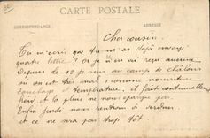 CPA Avion Aviation Zeppelin Dirigeable Camp de Chalons Lieutenant Selle de Beauchamp au dessus du campement