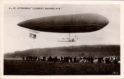 CPA Avion Aviation Zeppelin Dirigeable Clement Bayard