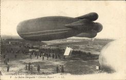 CPA Avion Aviation Zeppelin Dirigeable Clement Bayard