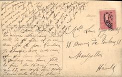 VINTAGE POSTCARD Plane Aviation Zeppelin Lebaudy Airship awaiting the visit of Mr. Berteaux Minister for the war