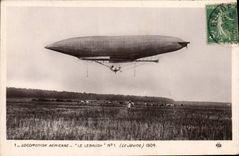 CPA Avion Aviation Zeppelin Dirigeable Le Lebaudy Le jauen 1904