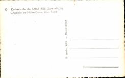 CPA Cathedrale De Chartres Chapelle De Notre Dame sous terre