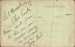 De la VENDIMIA de la POSTAL ayuntamiento de Place De I' Elbeuf el monumento de la guerra para la patria