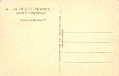 VINTAGE POSTCARD Soft France Palate De Fontainebleau Room of Napoleon 1st