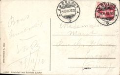 VINTAGE POSTCARD Rheinfall MIT Schloss Laufen