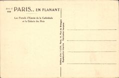CPA Paris En Flanant Les Portails D'Entree De La Cathedrale Et La Galeris Des Rois