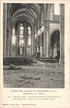 VINTAGE POSTCARD Rheims in its years of Militaria bombardment Holy interior of the church Jean Baptist
