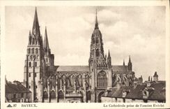 VINTAGE POSTCARD Bayeux Cachedrale Taken Of Old Eveche