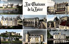CPM Les Chateaux De La Loire chambord Amboise Langeais Chinon Saumur Azay le Rideau