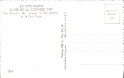 MODERN CARD the Dimension Of Azure Road Of the Gold Cornice rocks of Trayas the Russet-red peak Aurele and Cape