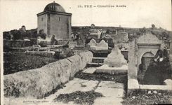 VINTAGE POSTCARD Arab Fez Cimetlere