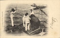 CPA Bateau Exercices de signaux a bord du Saint Louis 