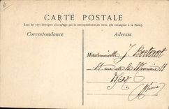 VINTAGE POSTCARD Bateau a big wave has edge of an armor the night