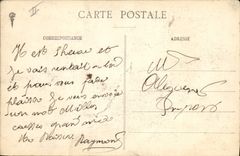 VINTAGE POSTCARD Toulon Boat a letter of the country
