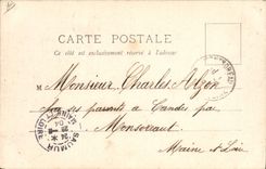 VINTAGE POSTCARD Boat the post office with cabbages in squadron