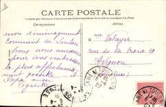 VINTAGE POSTCARD Bateau Operates of a gun of 100 mm