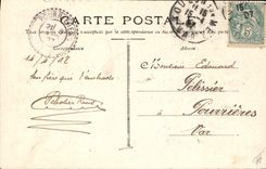 VINTAGE POSTCARD Boat Contemplation Marine Lucky fellows