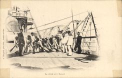 CPA Bateau La serie aux balais 