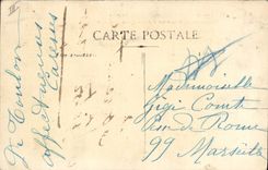 VINTAGE POSTCARD Bateau Operates for the setting with the water of a launch