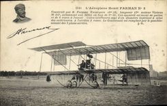 VINTAGE POSTCARD Plane Aviation Airplane Henri Farman