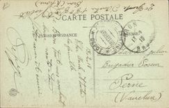 VINTAGE POSTCARD Plane Bron Aviation a biplane in full flight