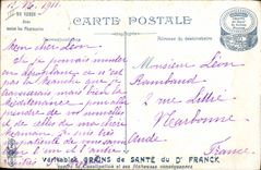 La aviación del plano de la POSTAL de la VENDIMIA cruzada del lugar del canal inglés o es llave principal de Bleriot antes de que el atterir tenga Dover