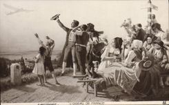 VINTAGE POSTCARD Plane Bettannier Aviation the bird of France