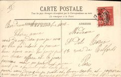 VINTAGE POSTCARD Plane Aviation Bordeaux Airplane evolving/moving on the roads