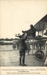 CPA Avion Aviation Vincennes 18 juin 1911 Biplan Farman alimente d'Automobiline Simon recevant recommandations Farman