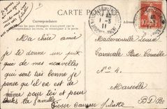 VINTAGE POSTCARD Plane Weymann Aviation on Farman biplane