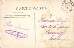 VINTAGE POSTCARD Avion Aviation Rheims 2nd Great week of aviation of Latham Champagne in full flight has 7 hours of the evening