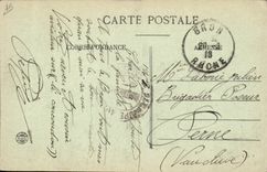 Aviación plana de Brown de la POSTAL de la VENDIMIA una esquina del aeródromo militar