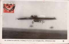 VINTAGE POSTCARD Avion Aviation Esnault Pelterie on monoplane has Buc