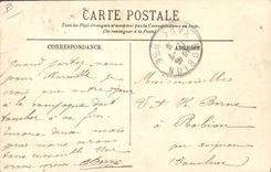 VINTAGE POSTCARD Plane Aviation Farman Airplane evolving/moving with the top of the cathedral of Rheims